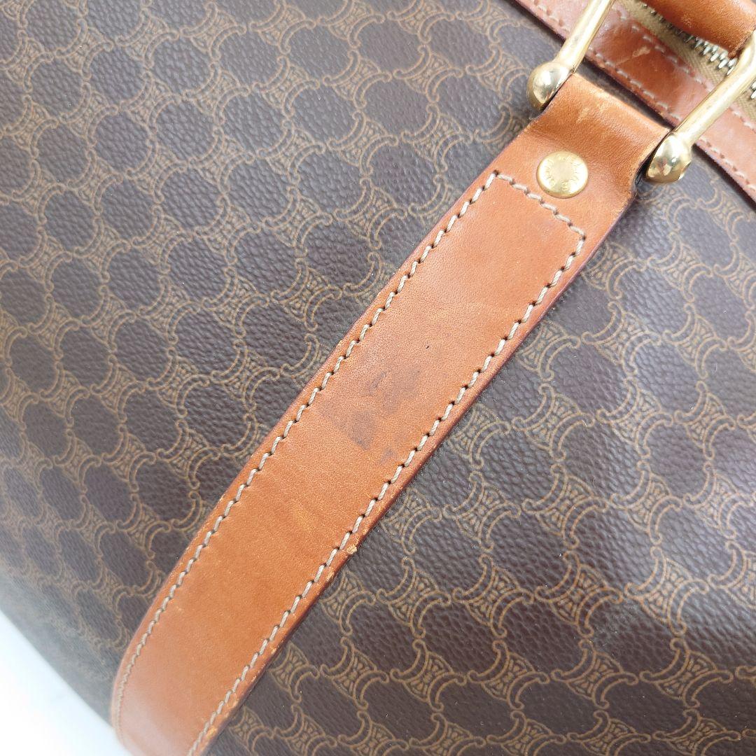 廃盤品 CELINE ボストンバッグ ヴィンテージ マカダム ヌメ革 セリーヌ