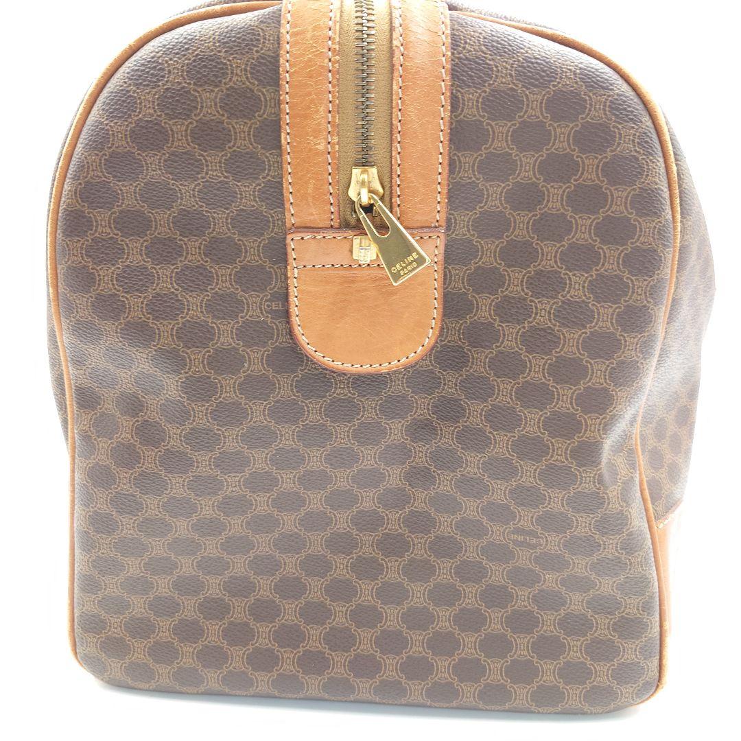 廃盤品 CELINE ボストンバッグ ヴィンテージ マカダム ヌメ革 セリーヌ
