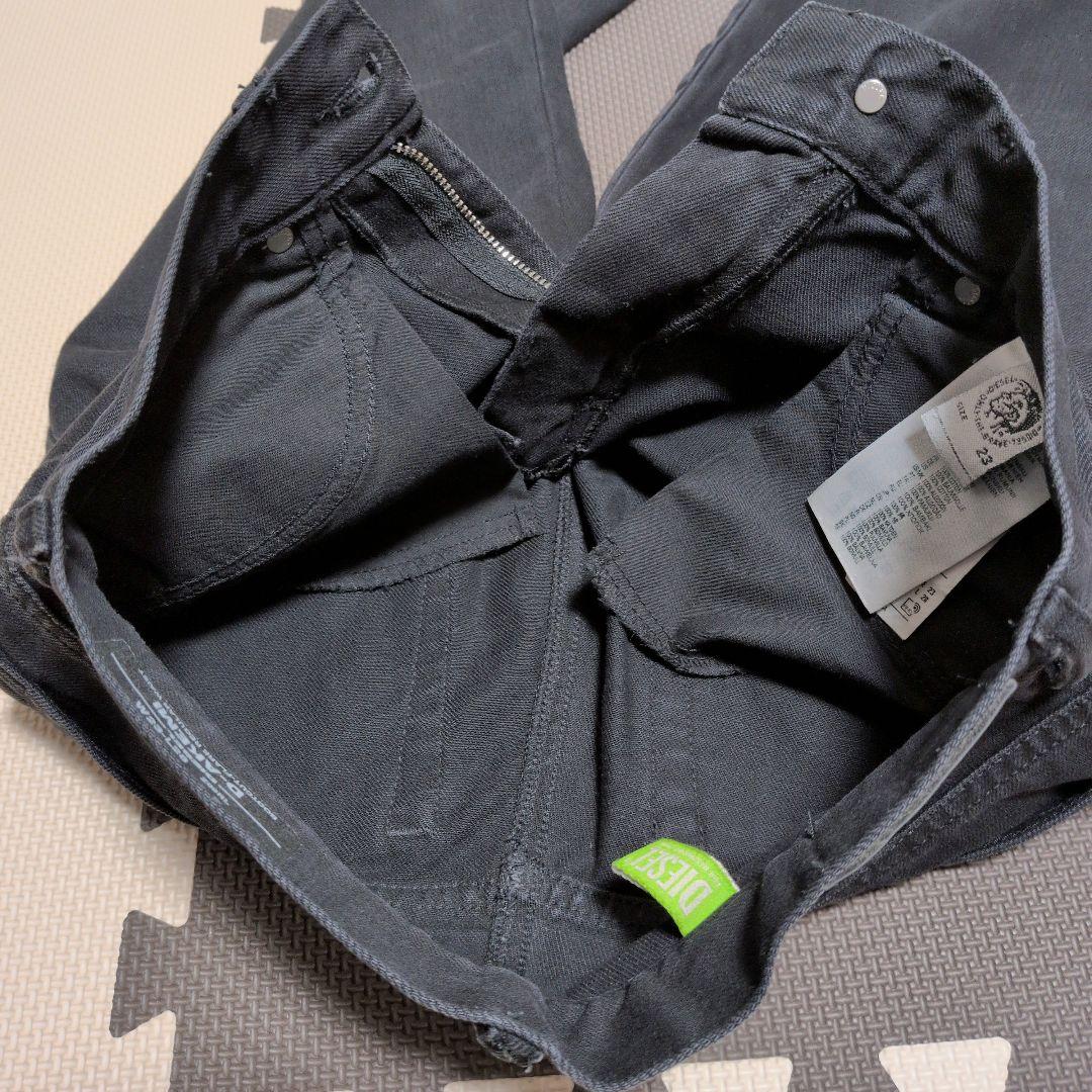 美品 DIESEL 1978 D-AKEMI ブラックフレアデニムパンツ