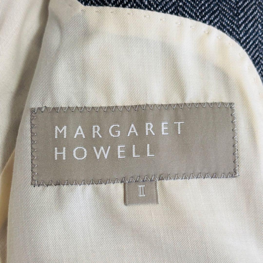 MARGARET HOWELL テーラードジャケット リネン混 ヘリンボーン柄