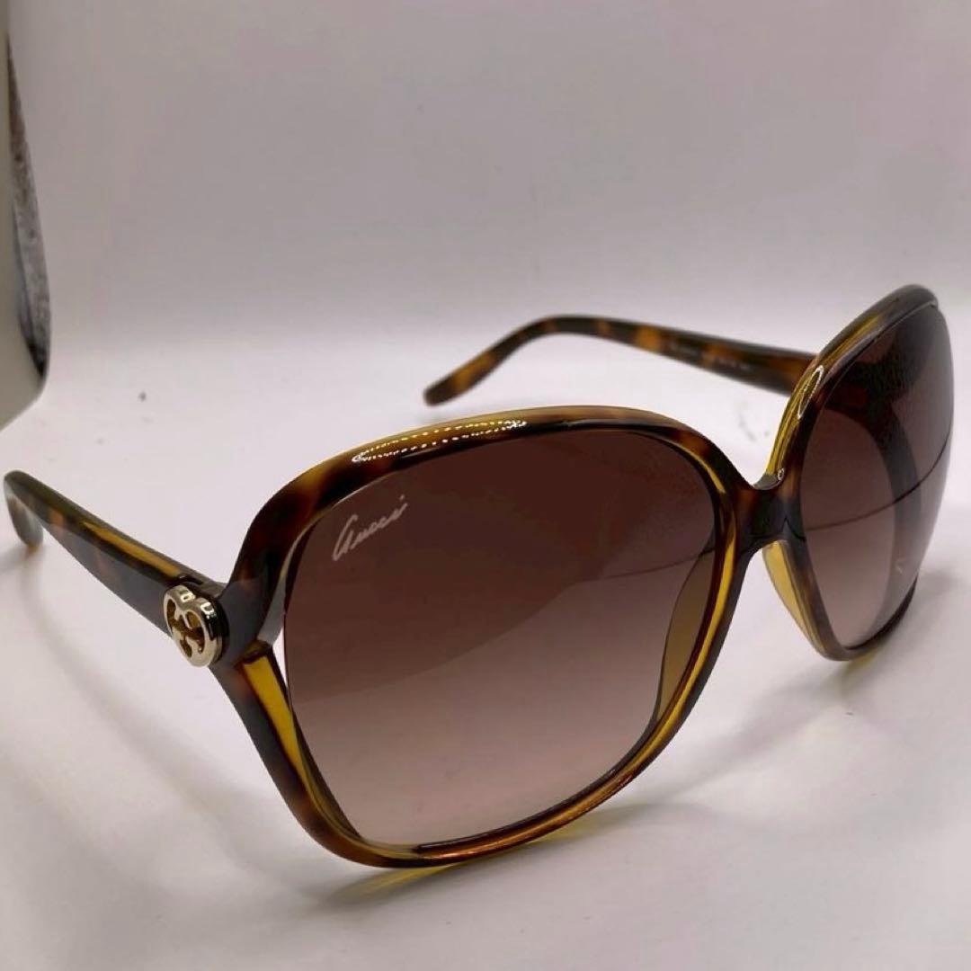 美品　GUCCI グッチ サングラス ハート インターロッキング GG べっ甲