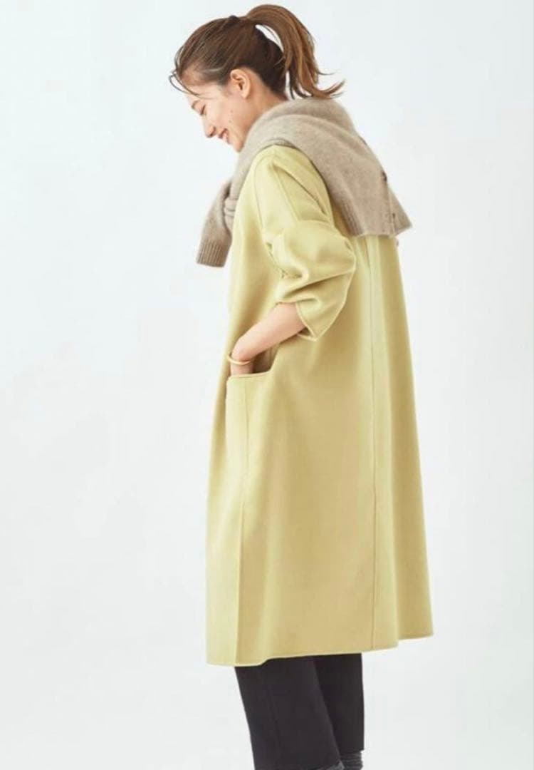 みみ様　美品　plage プラージュ　ハミルトンノーカラーコート イエロー 36