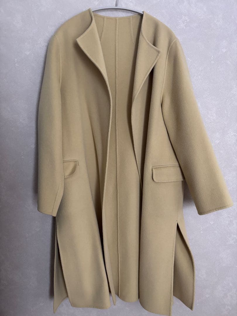 みみ様　美品　plage プラージュ　ハミルトンノーカラーコート イエロー 36
