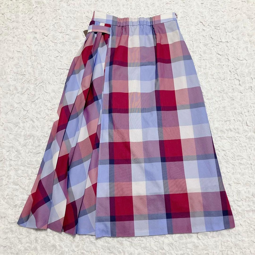 完売品【25SS】クレストブリッジチェックカラミクロスロングスカート 38