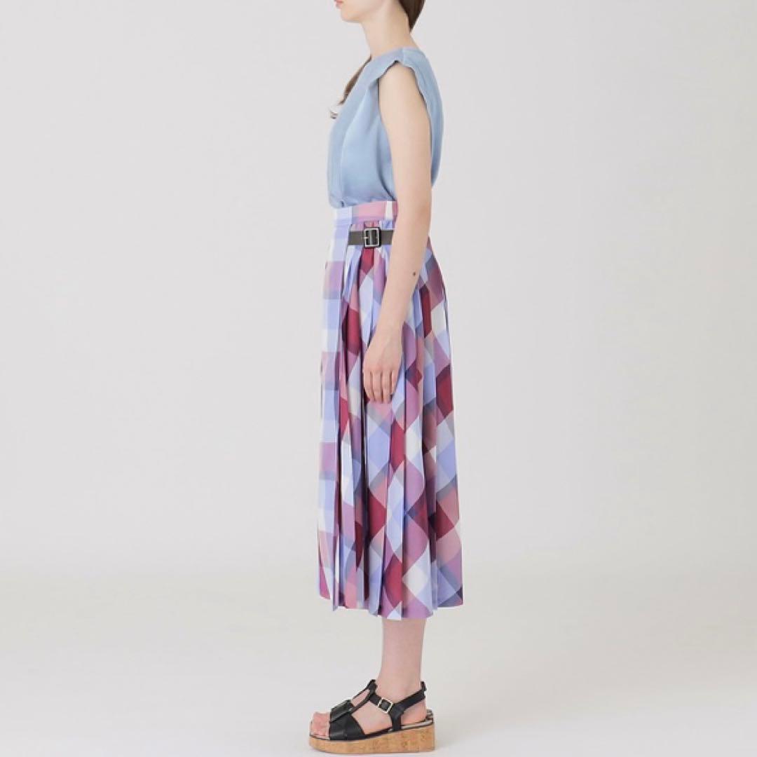完売品【25SS】クレストブリッジチェックカラミクロスロングスカート 38