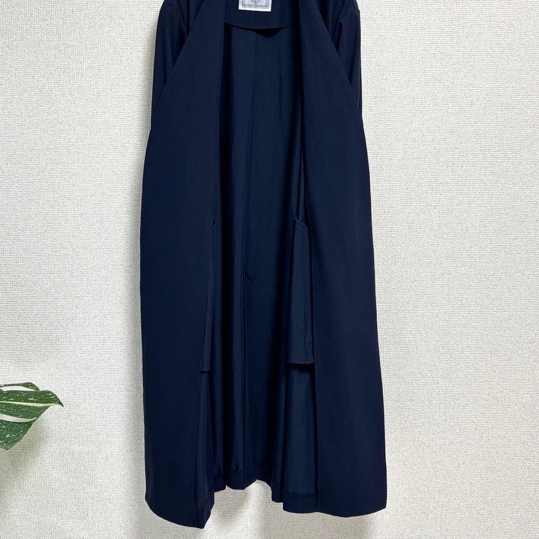 【美品】 ビアズリー 袖口ニット 羽織り ノーカラーコート