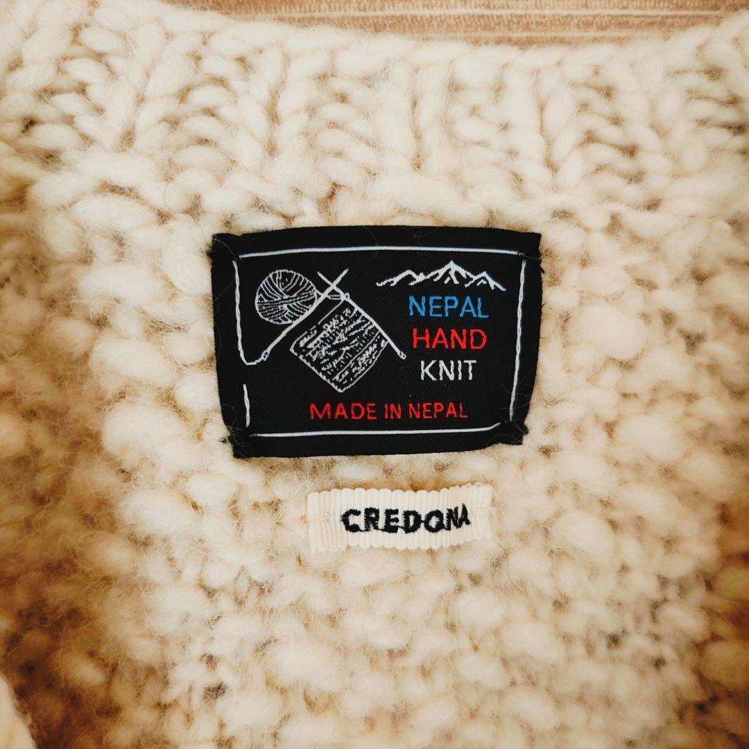 CREDONA クレドナ ネパールハンドニットカーディガン　美品