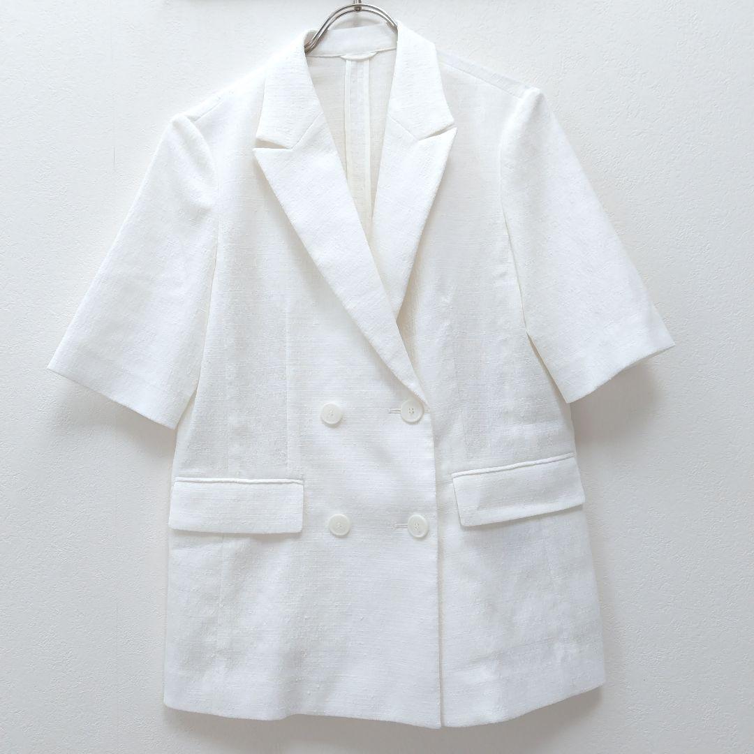 美品✨アナイ 24SS 定価4.7万 ブッチャーハーフスリーブジャケット 36