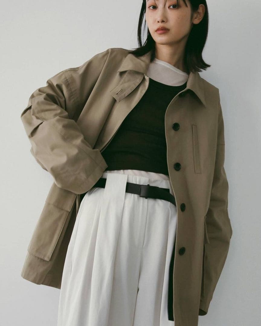 anuke アンヌーク　Over Half Coat ベージュ38