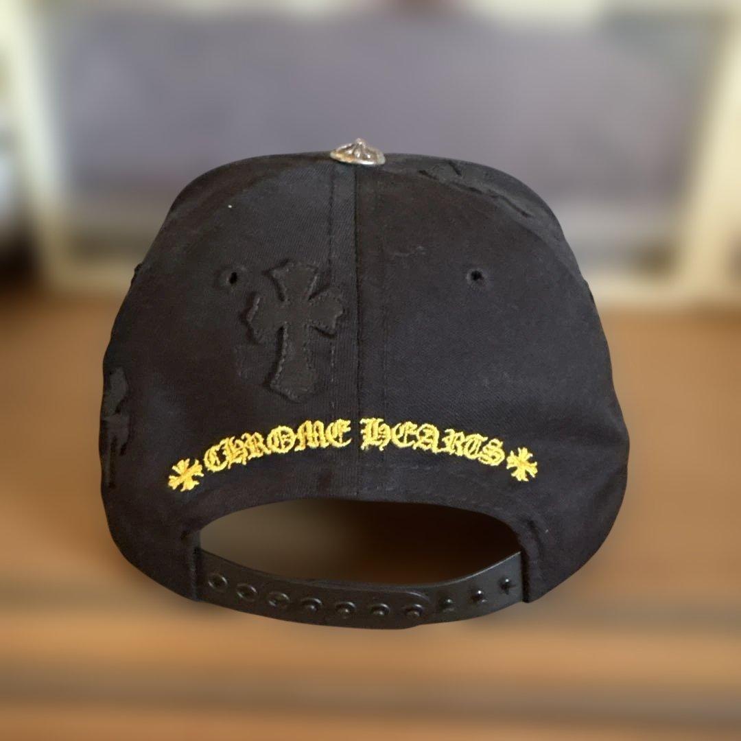 【希少カラー】CHROME HEARTS ch クロスパッチ キャップ 黒 黄