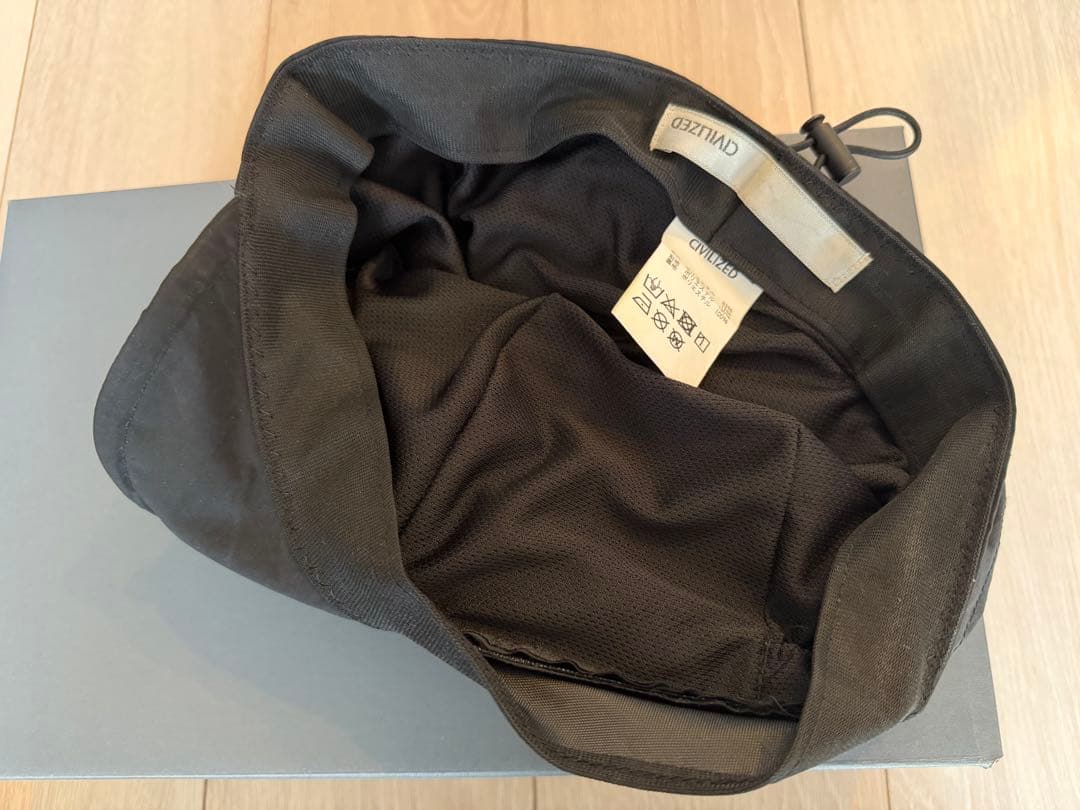 CIVILIZED シヴィライズド VELOCITY CAP 黒 フード内蔵