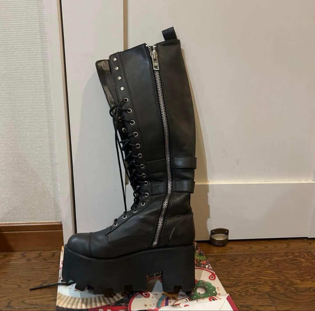 Currentmood 厚底ロングブーツ dollskill