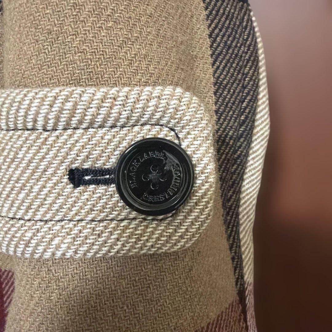 MORGANTI クレストブリッジチェックフーデッドコート blue label