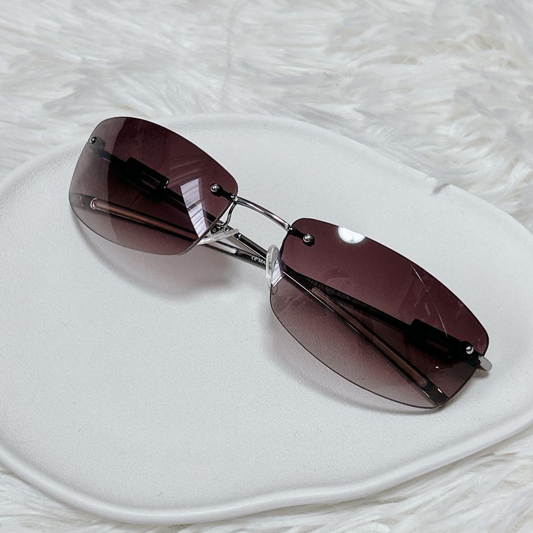 ✨美品✨GUCCI サングラス アイウェア リムレス ラインストーン Gロゴ