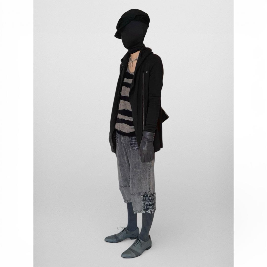 かわた CONTRAST LEATHER GLOVE (GREY) 768