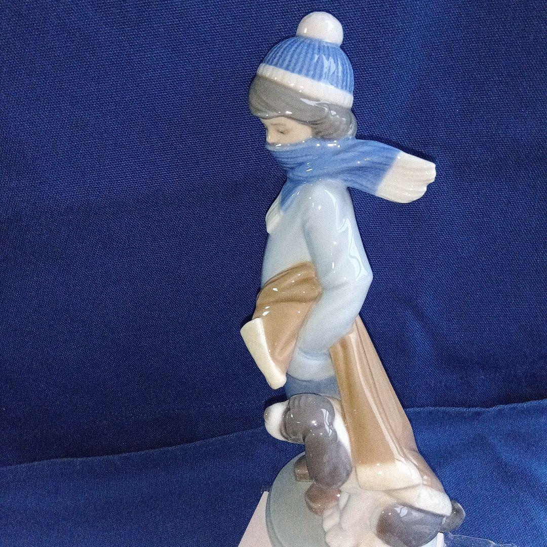 LLADRO 少年と子犬 陶器人形 専用箱あり
