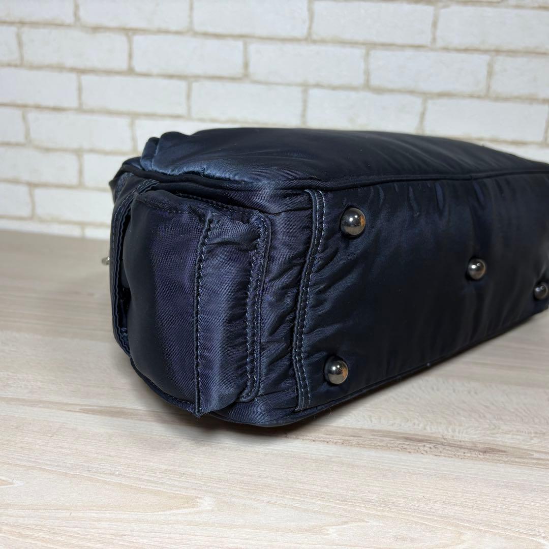 美品 ヘッドポーター タンカーオリジナル ミニボストンバッグ ネイビー