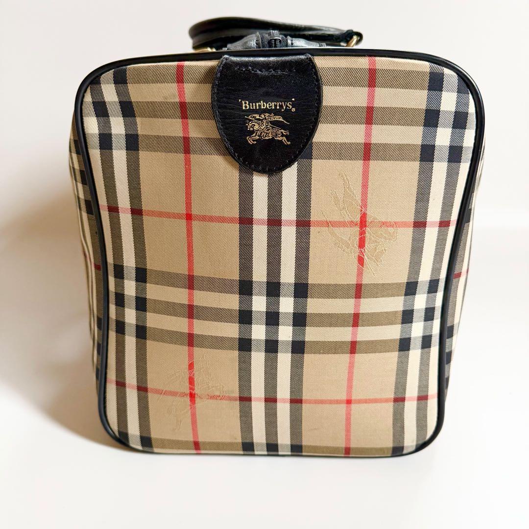 美品　シャドーホース　Burberrys ボストンバッグ　ノバチェック　ロック