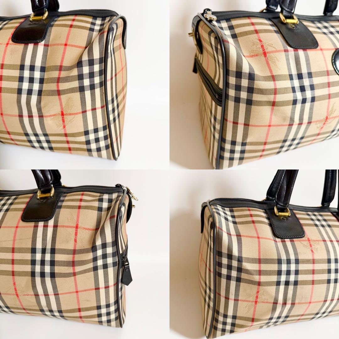 美品　シャドーホース　Burberrys ボストンバッグ　ノバチェック　ロック
