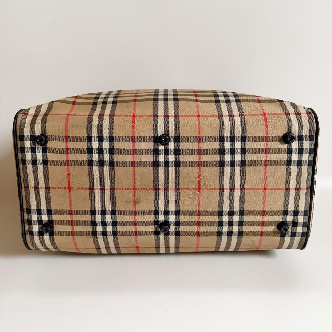 美品　シャドーホース　Burberrys ボストンバッグ　ノバチェック　ロック