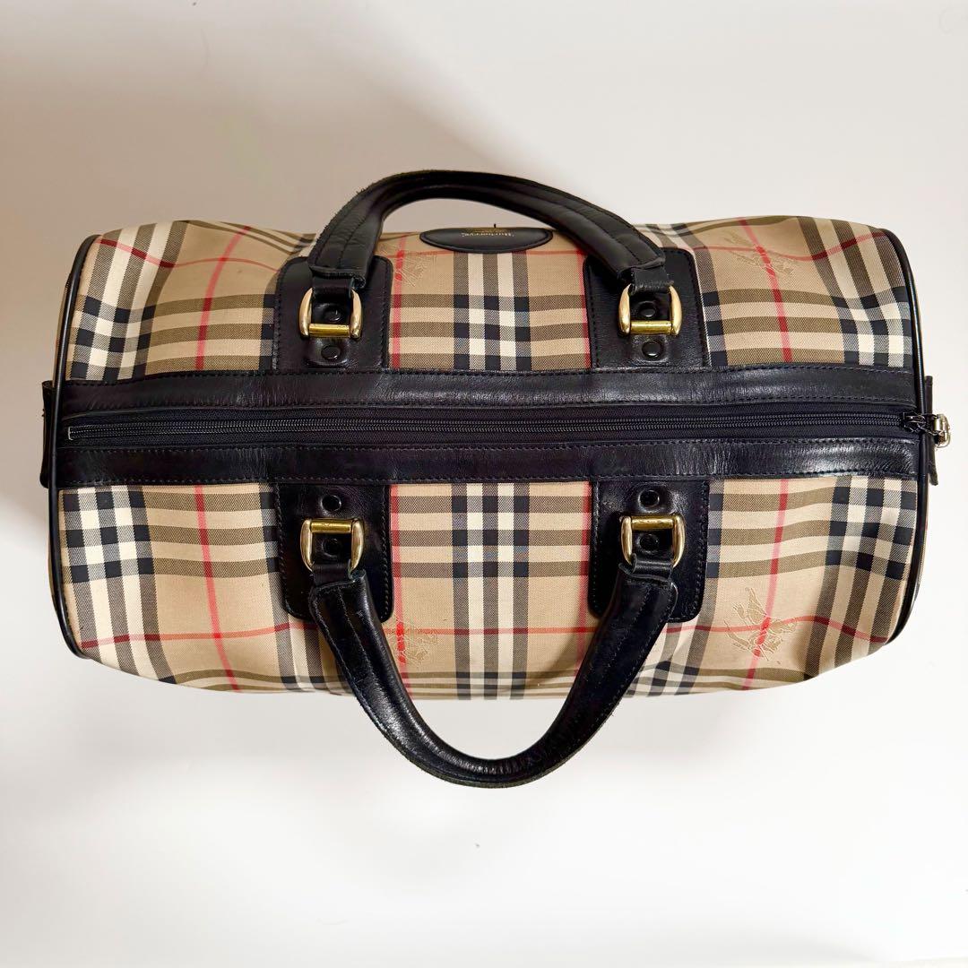 美品　シャドーホース　Burberrys ボストンバッグ　ノバチェック　ロック