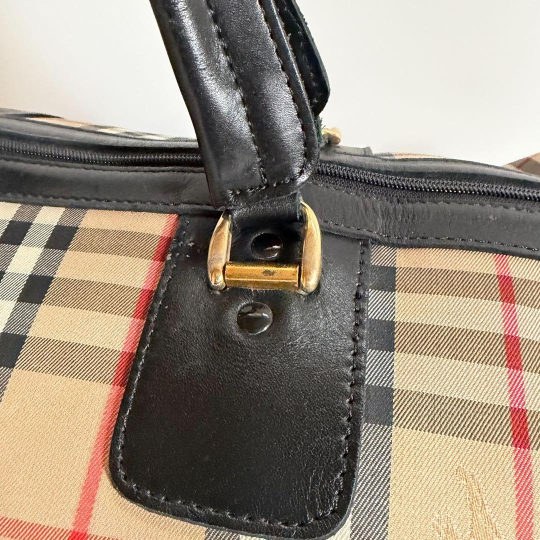 美品　シャドーホース　Burberrys ボストンバッグ　ノバチェック　ロック