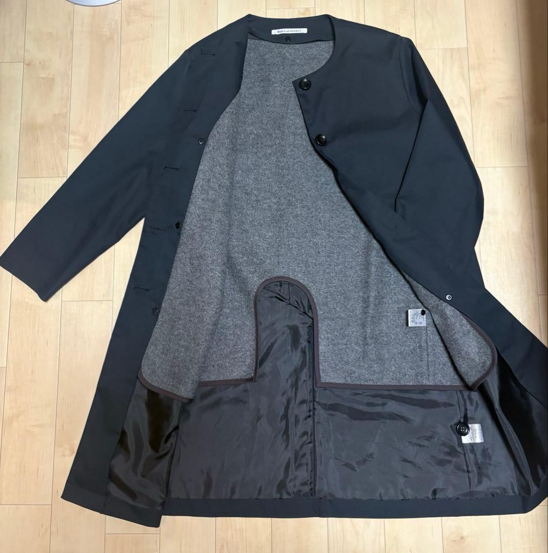BASIC AND ACCENT ノーカラー　コート　ロング