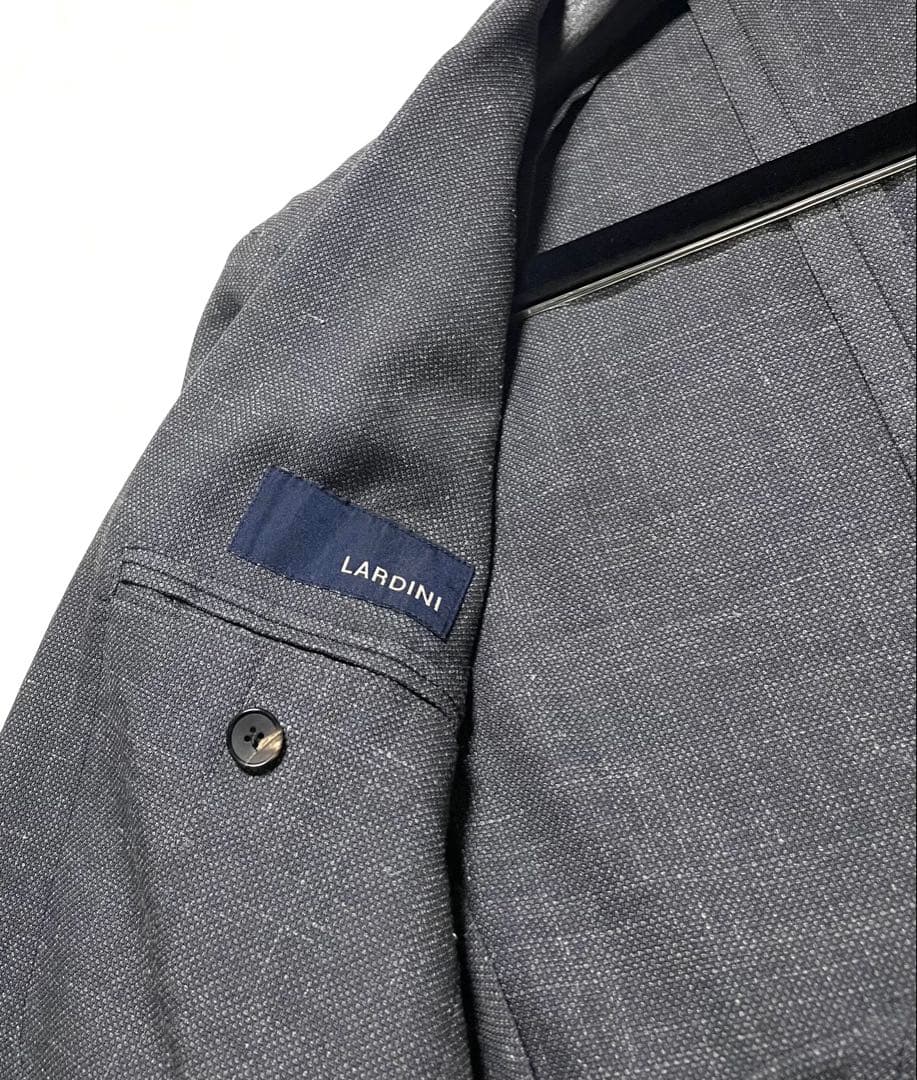 【美品】LARDINI ウール/シルク/リネン ジャケット ハンガー付き44