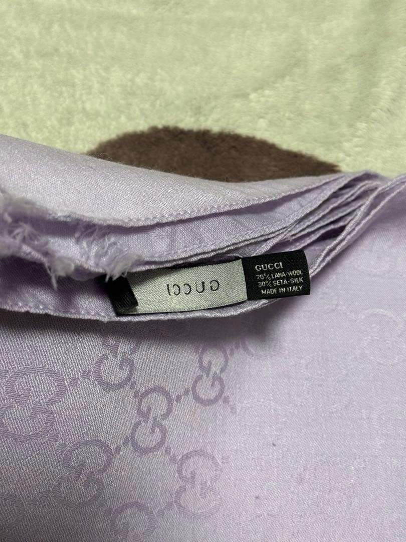 確実正規品　グッチ（GUCCI）　GGジャカード　シルク スカーフ