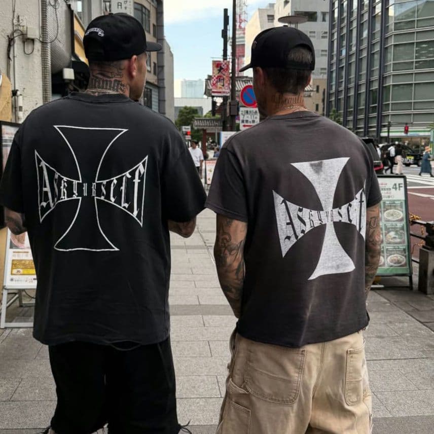 新品ASKYURSELF 90S CROSS VINTAGE T