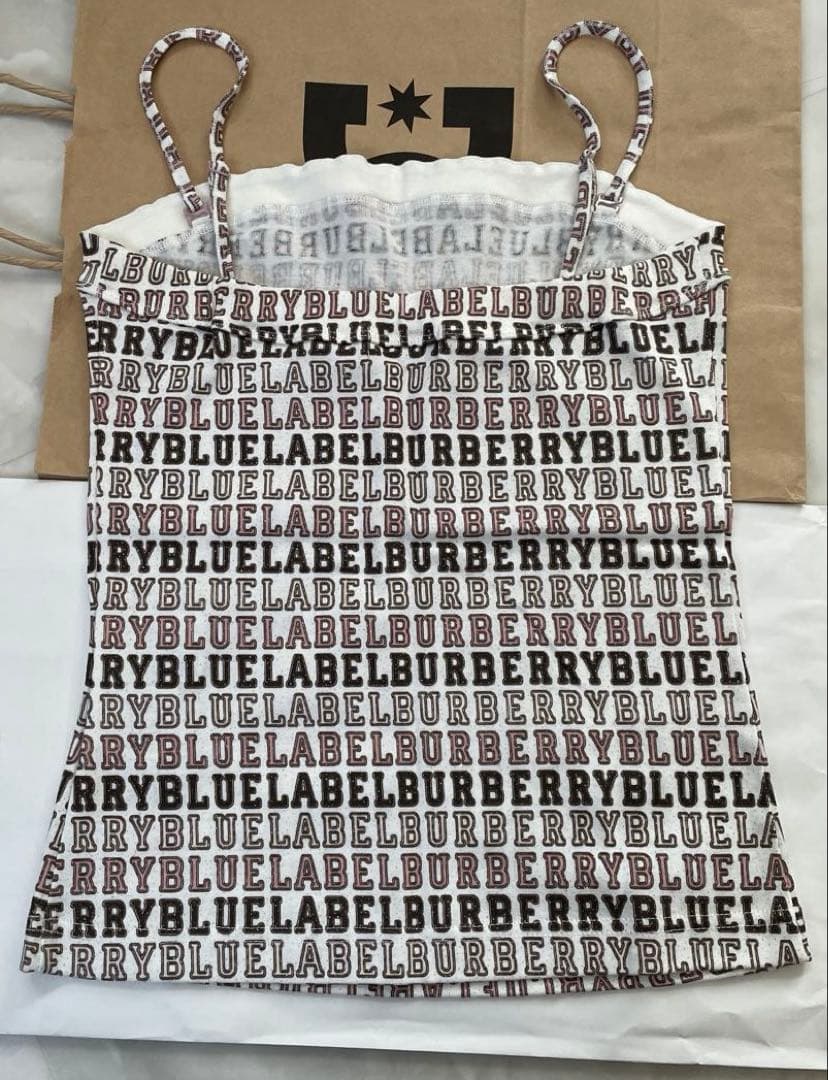 未使用⭐︎BURBERRY BLUE LABEL キャミソール 38 ロゴプリント