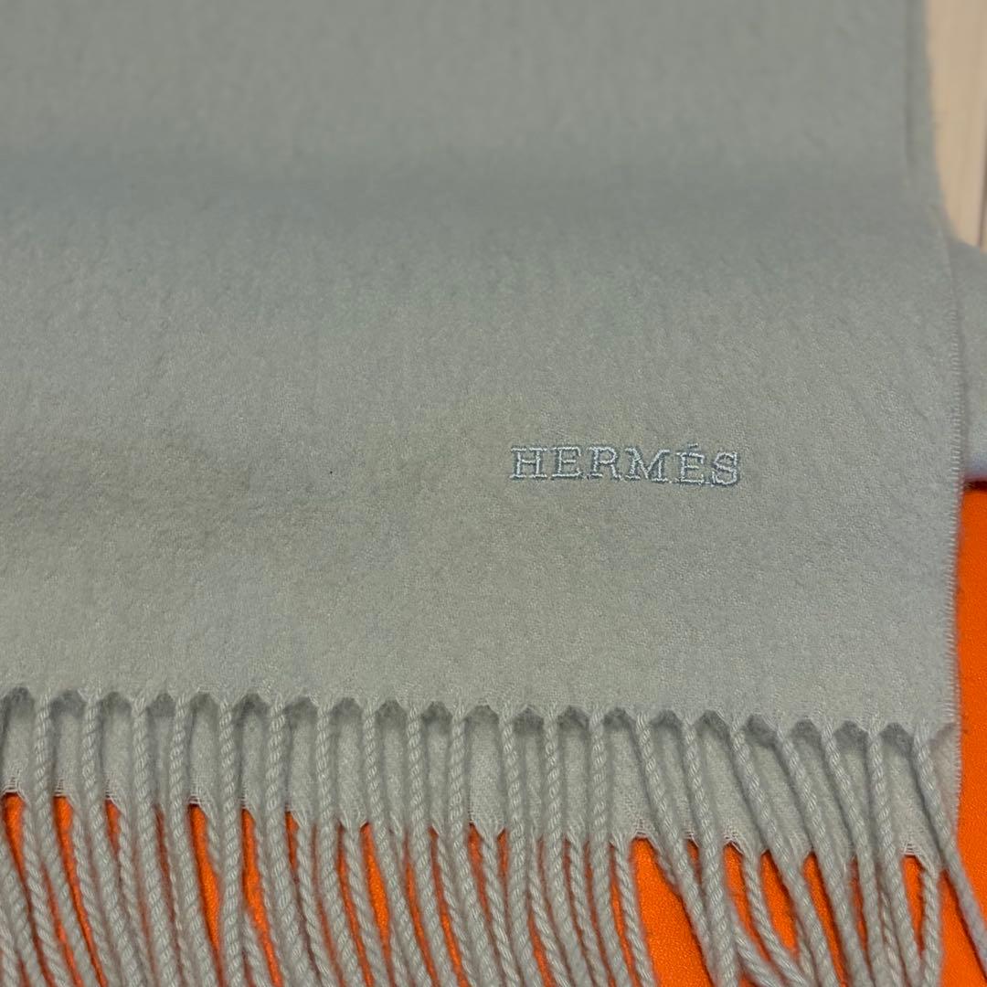HERMES 厚手大判カシミヤストール　マフラー