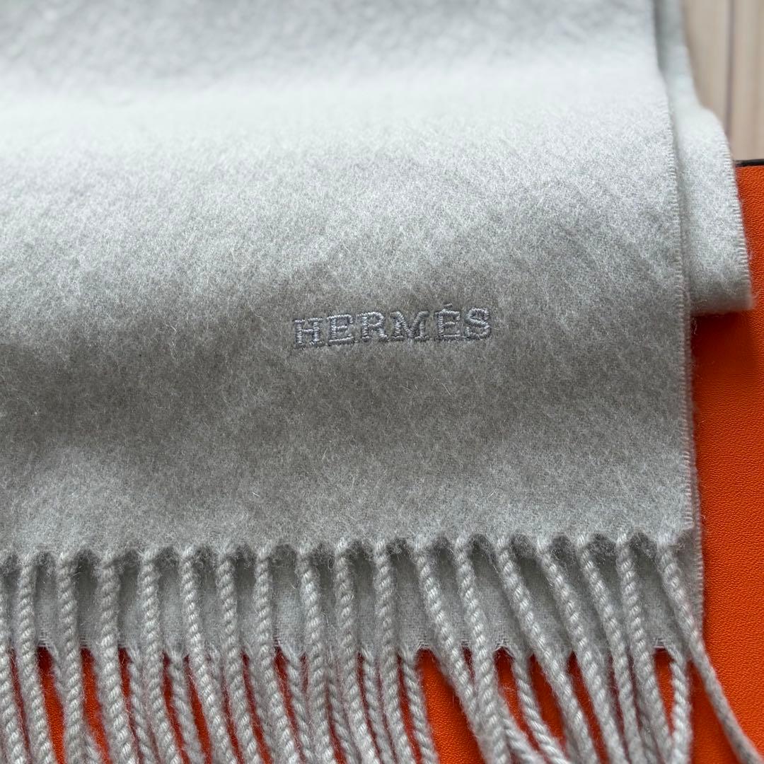 HERMES 厚手大判カシミヤストール　マフラー