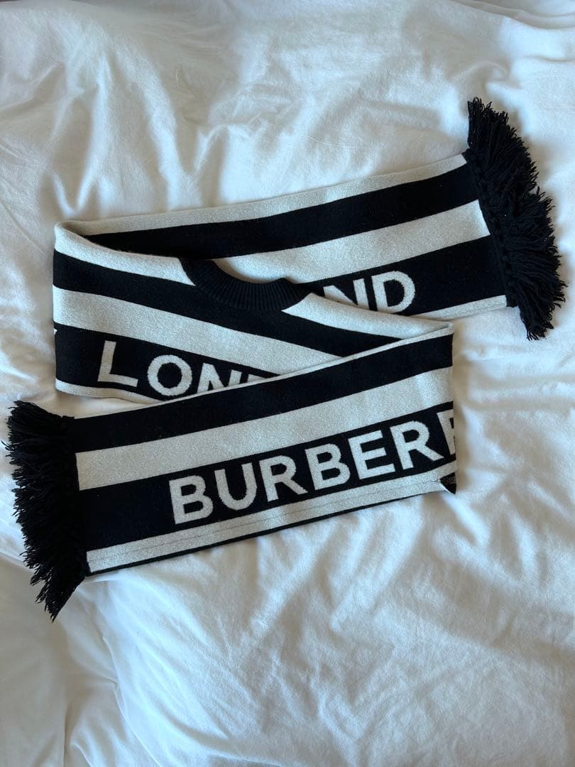 BURBERRY バーバリー マフラー ロゴ ケープ8025623 カシミヤ