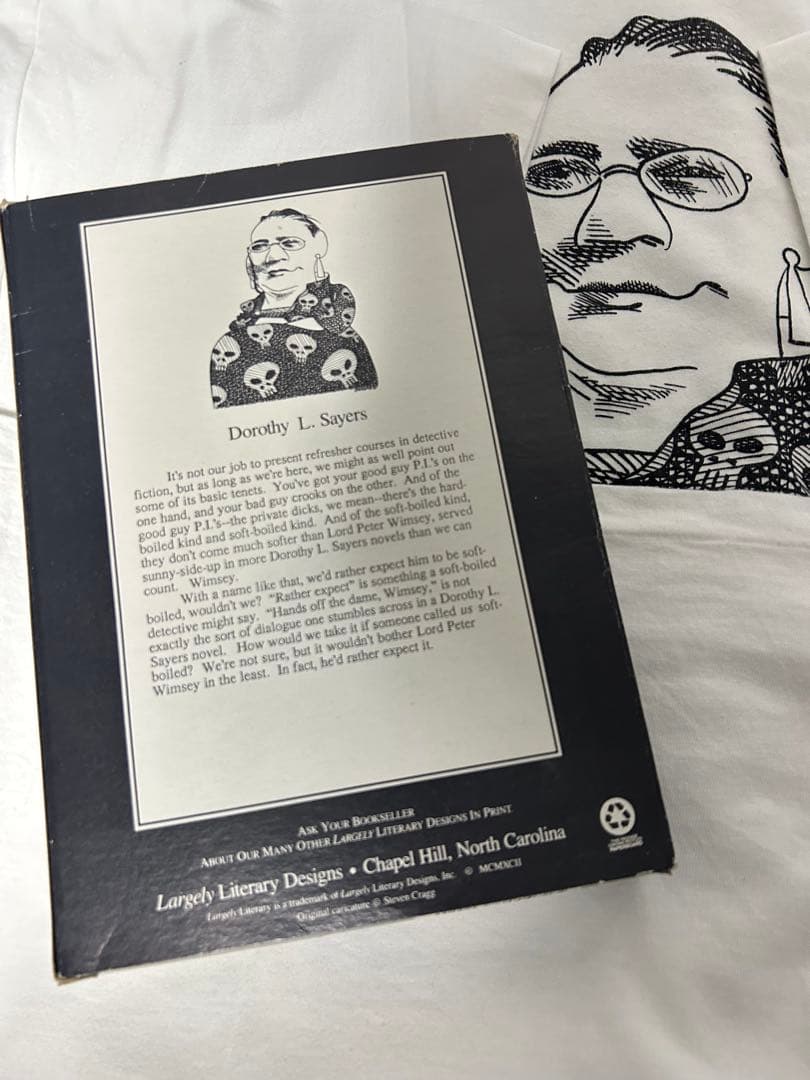 ヴィンテージ　偉人　Dorothy Sayers Tシャツ XL 90年代　白