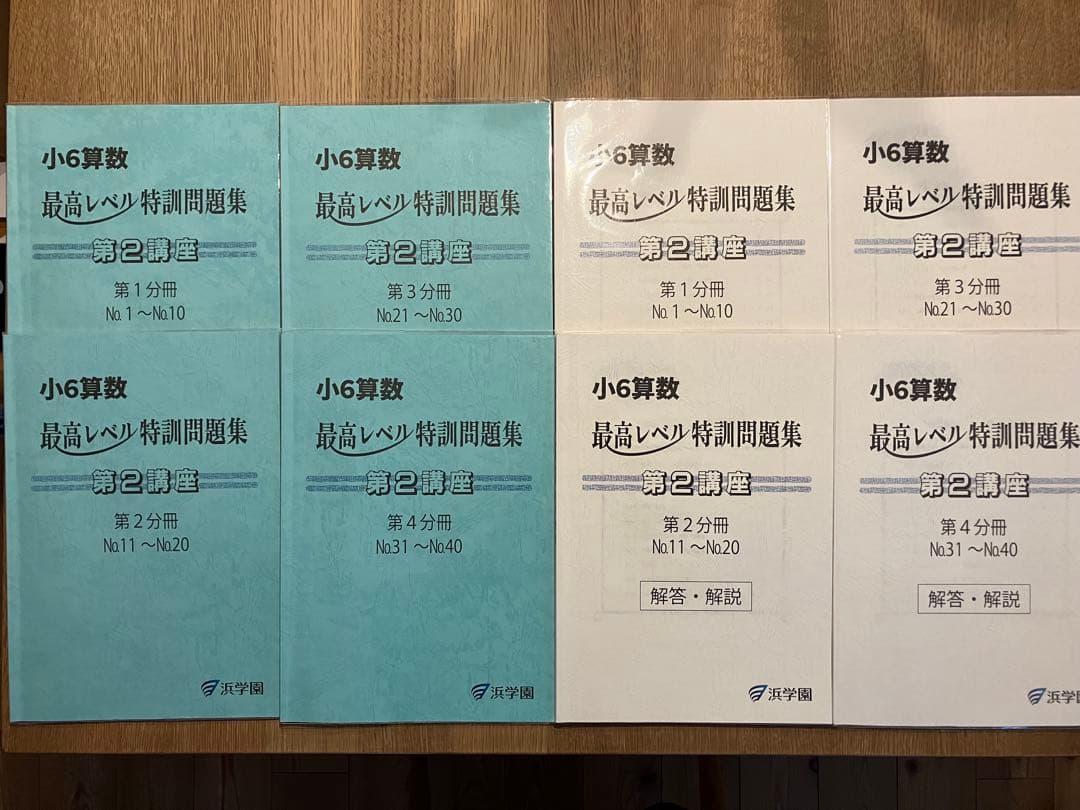 浜学園　小6算数　最高レベル特訓　フルセット