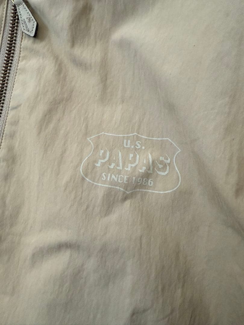 Papas パパス USAロゴ プリント ボンバー ブルゾン ジャケット S
