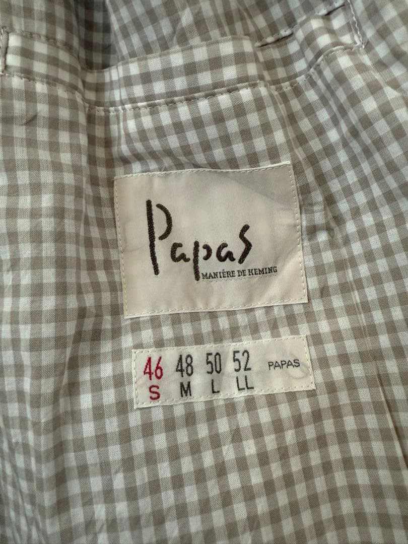 Papas パパス USAロゴ プリント ボンバー ブルゾン ジャケット S