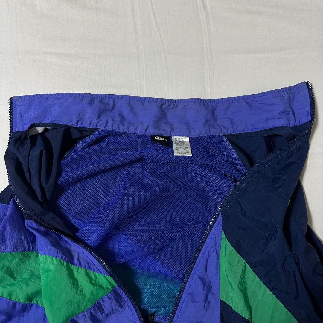 90s NIKE 黒タグ ナイキ パネル デザイン ナイロンジャケット XL