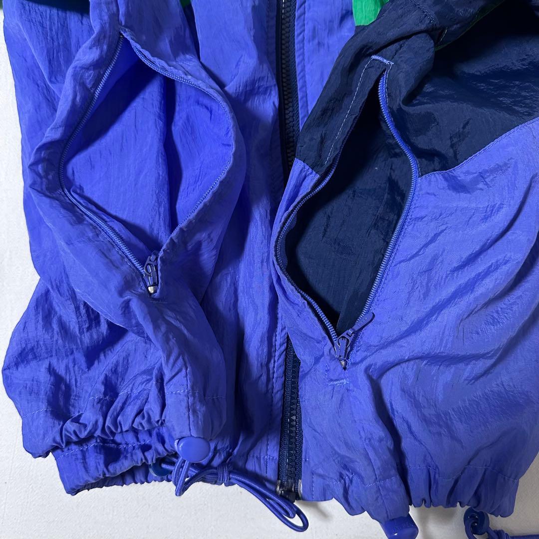 90s NIKE 黒タグ ナイキ パネル デザイン ナイロンジャケット XL