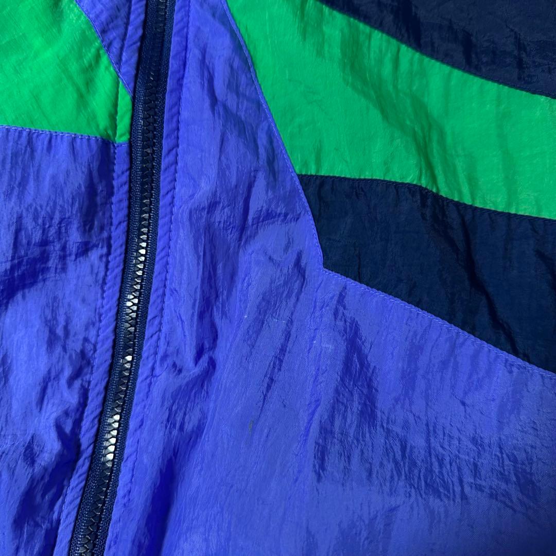 90s NIKE 黒タグ ナイキ パネル デザイン ナイロンジャケット XL