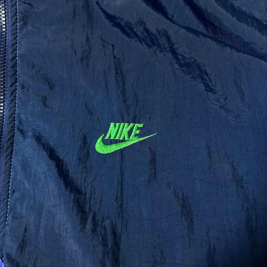 90s NIKE 黒タグ ナイキ パネル デザイン ナイロンジャケット XL