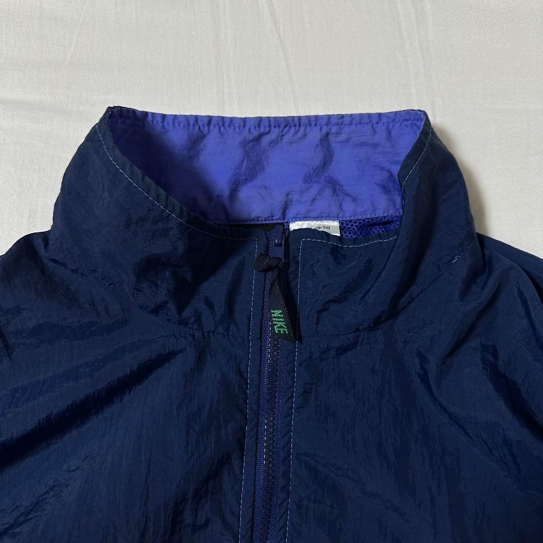 90s NIKE 黒タグ ナイキ パネル デザイン ナイロンジャケット XL