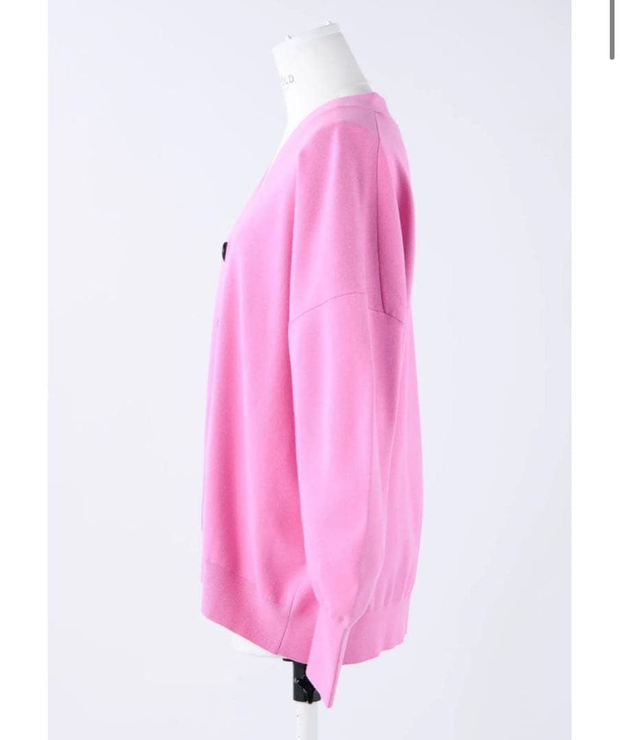 ENFOLD☆CURVE-ARM CARDIGAN ピンク カーディガン