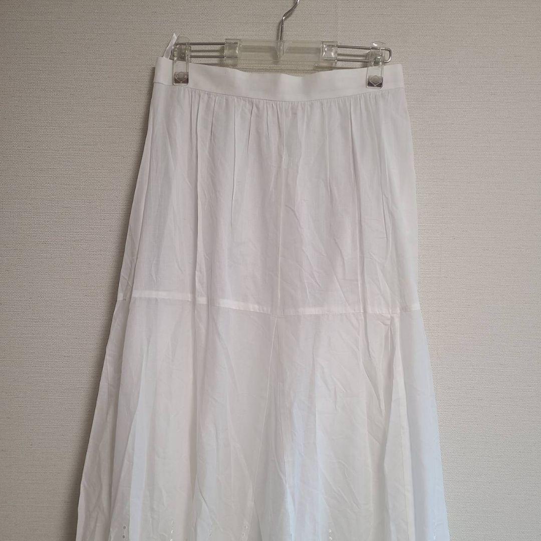 ジャスグリッティー エンブロイダリー ロングスカート レース 未使用品 2 白
