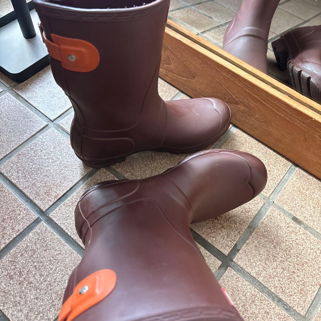 HUNTER ブラウン　長靴 ハンター　ラバーブーツ　38