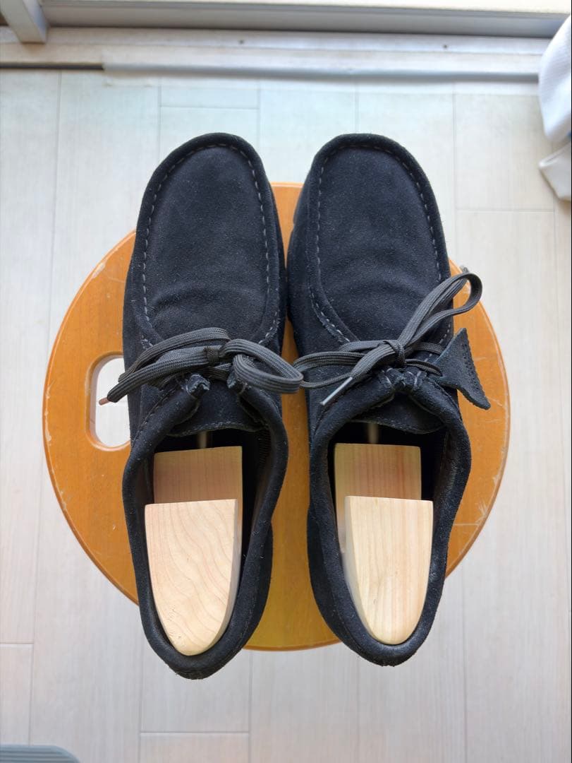 靴 Clarks Wallabee GTX GORE-TEX Black Suede