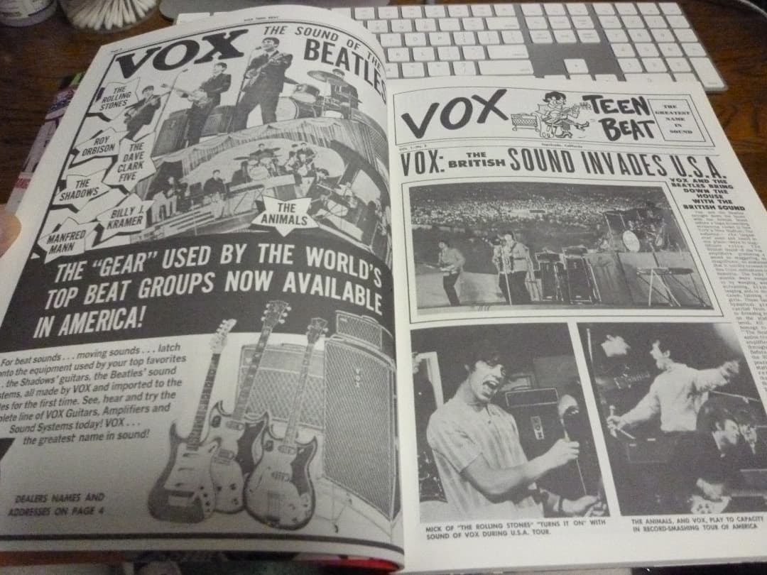 VOX TEEN BEAT VOXの製品専門誌　モッズ　ビートルズ　入手困難