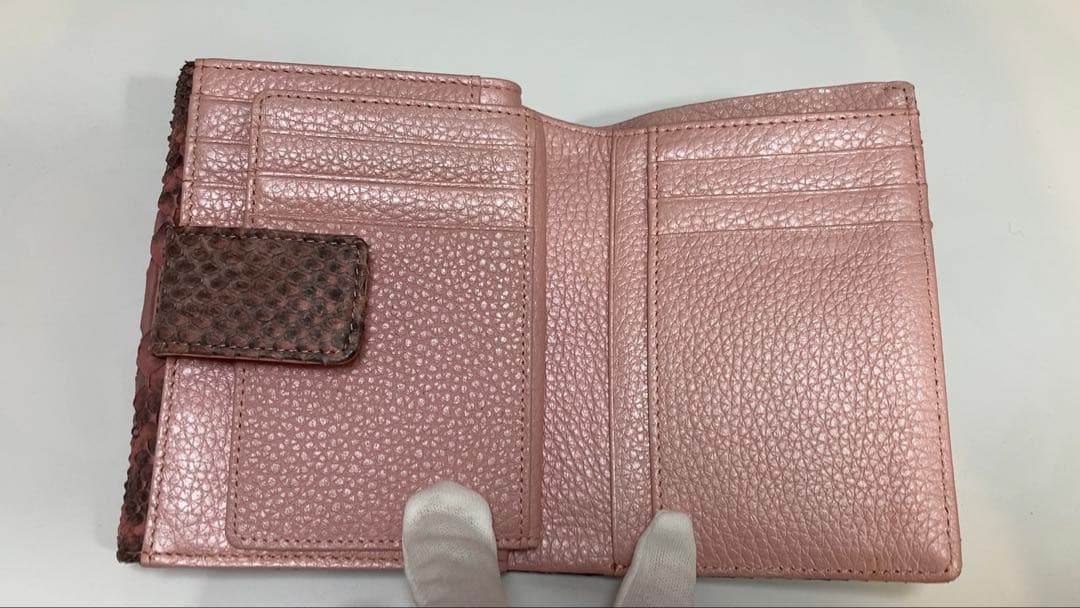 ダイヤモンドパイソン　2つ折りウォレット　財布