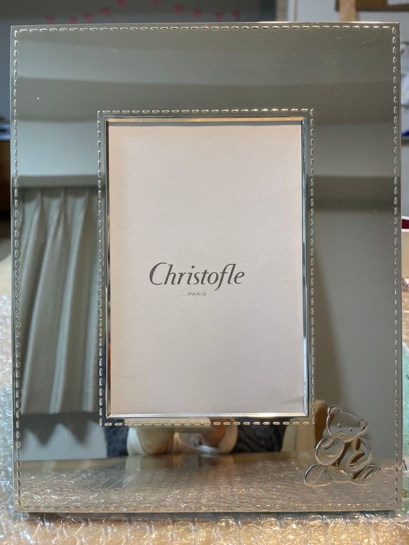 Christofle ミラー仕上げ フォトフレーム チャーリー・ベア